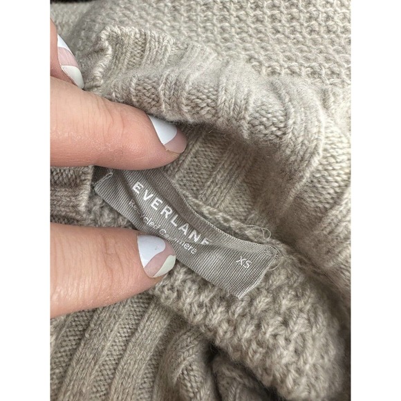 Everlane XS Women Turtle Neck Cashmere Blend Pullover Sweater Knit Recycled 4-4 - Picture 4 of 8